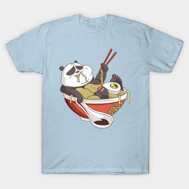 Panda Ramen T-Shirt by Meganpalmer